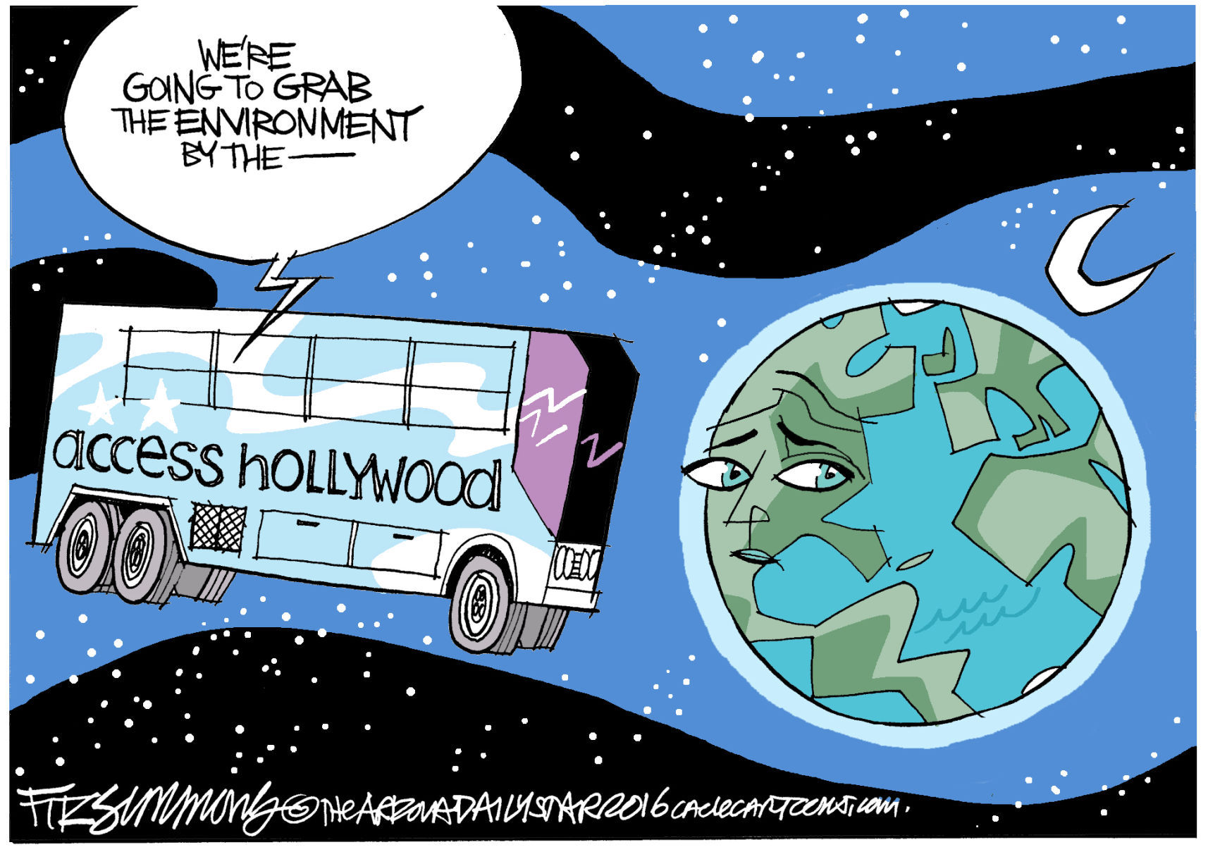 Daily Fitz Cartoon: Environmental assault